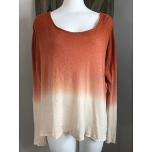 We The Free People Dip Dyed Cotton/linen Boxy Top